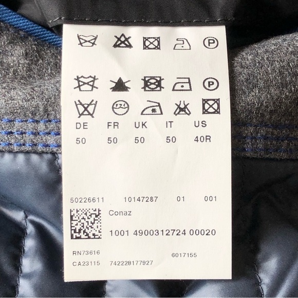 Hugo Boss Coat Water Wind Repellent Black 40R - Picture 15 of 15